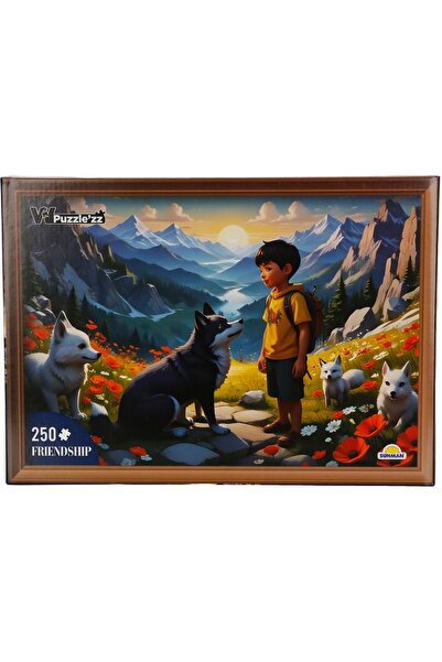 Witty Puzzlezz Puzzle Witty Puzzlezz, Baietel cu lupi in munti, 250 piese