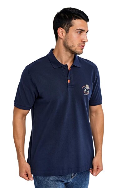 Arma Ar-Ma Men's Polo Collar T-Shirt Picture Printed Knitted Fabric Large Siz...