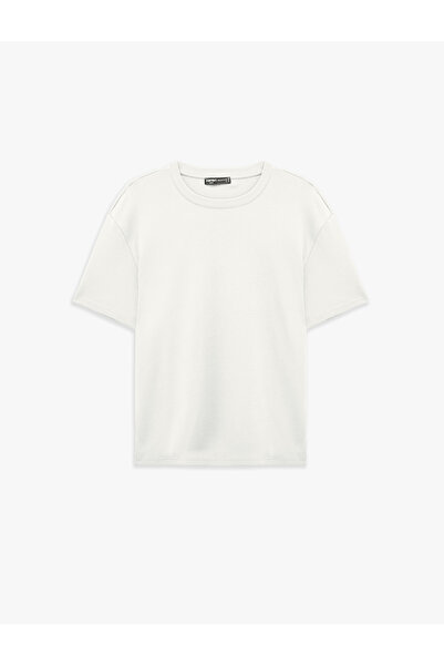 Koton Cotton Crew Neck Short Sleeve Basic Oversize T-Shirt