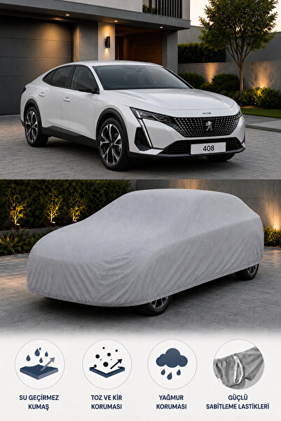 PARİONETTE Peugeot 408 Araç Brandası Tam Koruma Su Geçirmez Toz Yağmur Koruma...