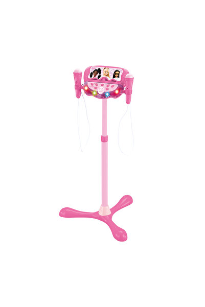LEXIBOOK Stativ reglabil cu 2 microfoane, Barbie, efecte vocale, lumini si bl...