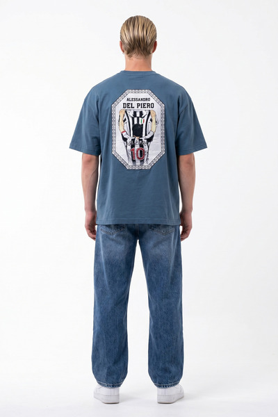 Respire Tricou supradimensionat Piero, albastru petrol