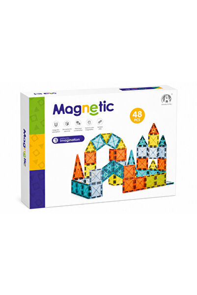Bufnitel Joc de constructie magnetic - 48 piese (5.5 cm)