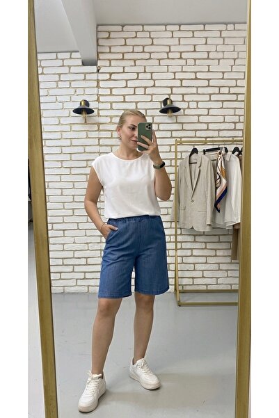 FIRFIR MODA BERMUDA İNCE KOT ŞORT