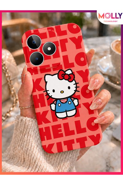Molly Cotton Candy Hello Kitty Patterned Silicone Case for Realme C53
