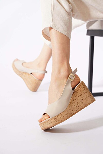 Moda Pie Pandeger feta flat back scarf women's sandals beige skin