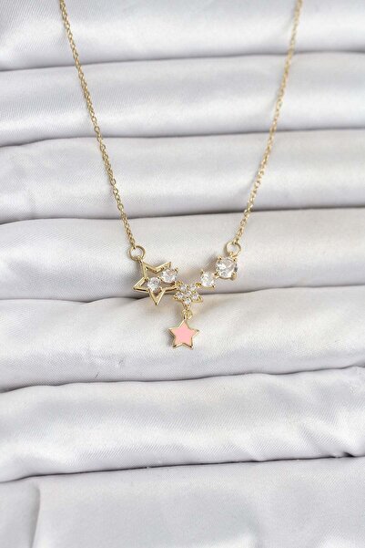 Inure Jewelry سلسلة فولاذية 316L ذهبية اللون على شكل نجمة للنساء