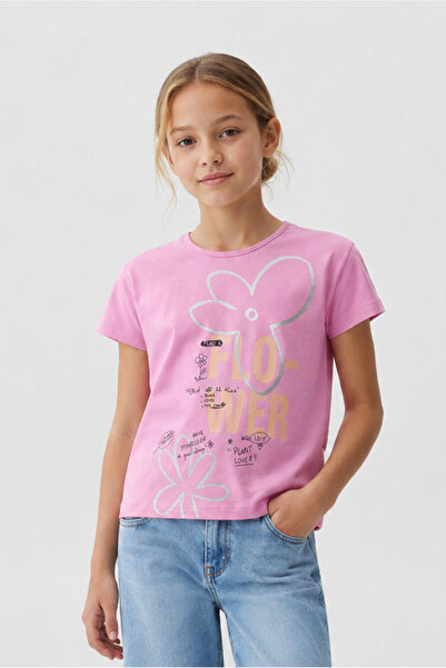 Overdo Girl's Printed Short Sleeve T-shirt