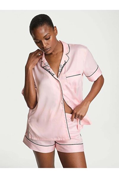 Victoria's Secret Glazed Saten Şortlu Pijama Takımı