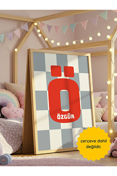 fuart.co Çocuk Odası Kişiye Özel Poster, Çocuklara Özel, Çerçevesiz Poster, G...