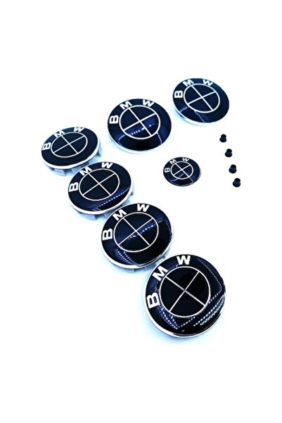 Ventoo Set de embleme BMW compatibile, 7 logo-uri / piese, capotă 82 mm, port...