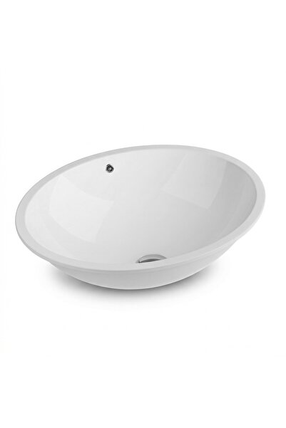 quarter bath Tezgah Altı Lavabo 54x44 cm – Gömme Lavabo – Parlak Beyaz Serami...