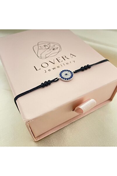 Lovera Jewellery 925 Ayar Gümüş Sertifikalı Nazar Boncuğu Şans ve Sevgili Bil...