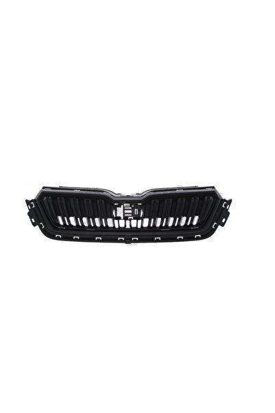 RapidAuto Grila masca fata SKODA KAMIQ, 06.2019-, cu rame negru lucios; negru...