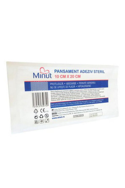 Minut Pansament Adeziv Steril Pore Minut, 10 x 20 cm