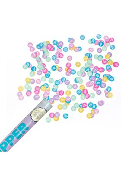 OEM Pocnitoare cu confetti La mulți ani Culori pastelate 80 cm
