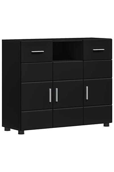 vidaxl Dulap din Lemn Negru 88,5 x 30,5 x 73 cm Lemn compozit