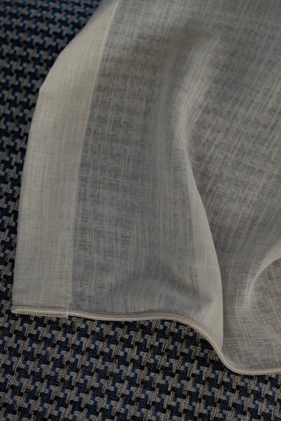 Elen's Natural Flared Effect Linen Special Iron-Free Thick Tulle Curtain Buk Sparse (1 X 2) Beige
