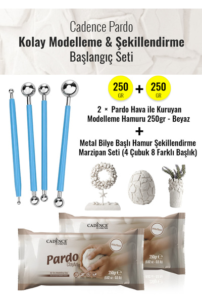 Cadence 2 adet 250GR Pardo Hamur ve Marzipan Set - Cadence Modelleme Hamuru A...