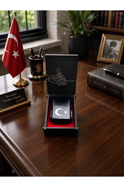 Mbreklamm osman tuğralı - ayyıldızlı çakmaklı kutu