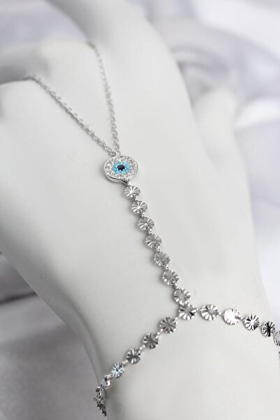 Clariss Silver Color Brass Zircon Stone Evil Eye Model Shahmeran