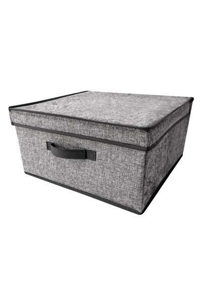 OEM Cutie gri depozitare cu capac, 40x40x20 cm, pereți rezistenți și mâner pr...