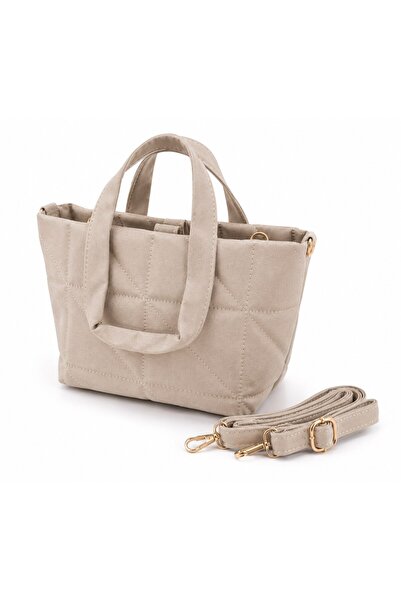 Logis Quilted Patterned Women's Hand and Shoulder Bag – Adjustable Strap – Da...
