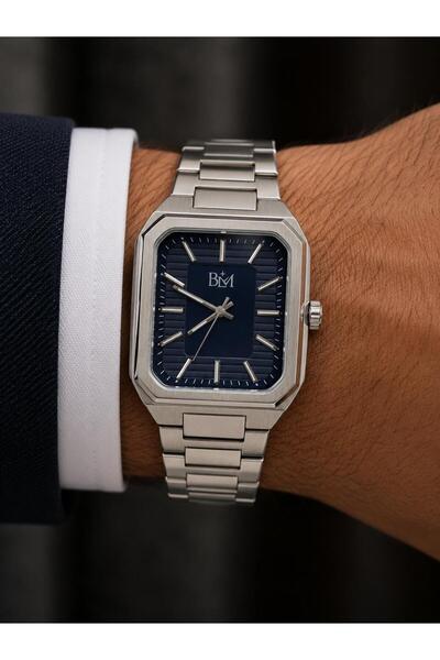 BLM WATCH BLM Prestige Burgundy Gümüş-Lacivert Modern Tasarım Erkek Saat