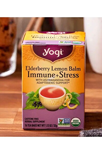 Yogi Tea Elderberry Lemon Balm Immune and Stress Tea