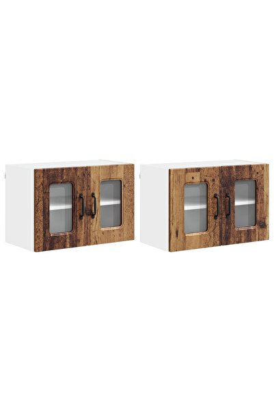 vidaxl Dulap de bucătărie Kalmar 2 pcs Lemn vechi 60 x 31 x 40 cm