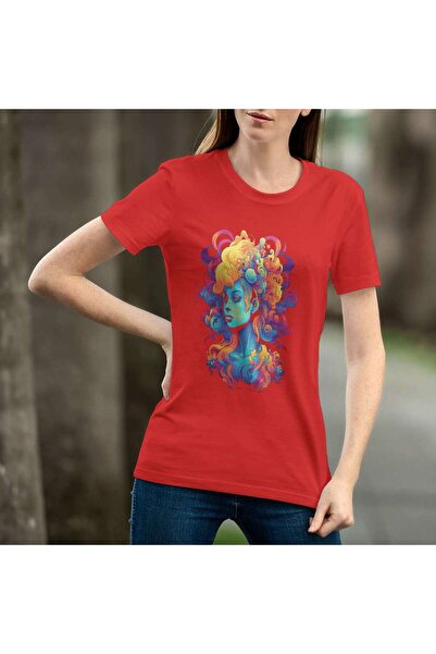 iLovePrints Vibrant Abstract Woman Tshirt