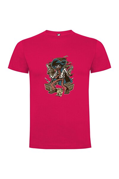 iLovePrints Pirate Skeleton Gunslinger Tshirt