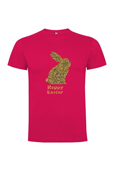 iLovePrints Golden Glitter Bunny Euphoria Tshirt