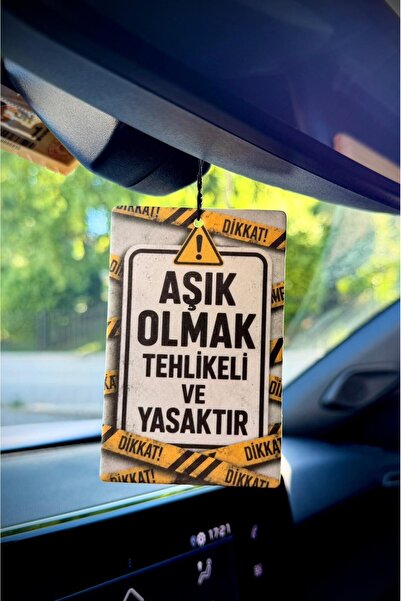 Duftpalm AŞIK OLMAK TEHLİKELİ VE YASAKTIR İZİNİ TASARIMLI ARAÇ KOKUSU VE OTO ...
