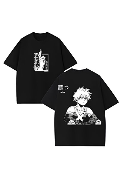 MAGORS Tricou unisex cu decolteu rotund, 100% bumbac, cu imprimeu anime Jujut...