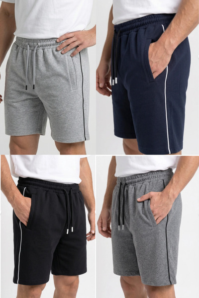 STRAVON Men's Comfortable Fit Summer Shorts with Side Pockets and Zipper