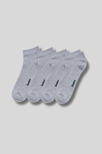 aw adawhite Women's 4-Pack Bamboo Booties Socks Multi-Colored