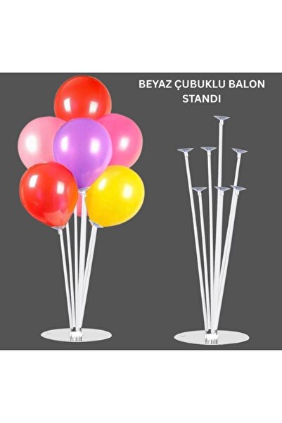 Yamello Balon Standı 7li Set - Parti ve Doğum Günü İçin Masaüstü Balon Tutucu