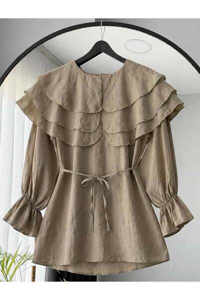 MODA YAKA KAT DETAYLI TUNİK