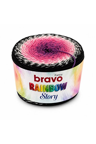 Bravo Rainbow Story Ebruli Summer Pareo Shawl Cotton Yarn 200 Grams 800 Meter...