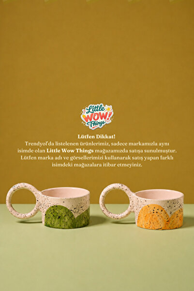Little Wow! Things Matcha & Mango Seramik El Yapımı Kupa İkili Set