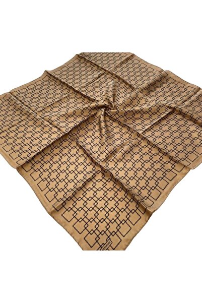 Silk Home Tivil İpek Eşarp 11524 - 03 Bal Köpüğü Zincir Desen