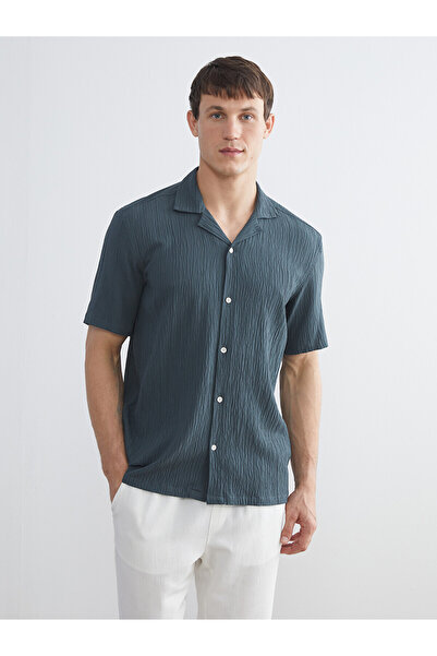 LC Waikiki Nevavm with a Difference Regular Fit Resort Collar Short Sleeve Me...