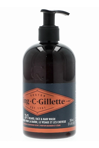 King C. Gillette 3-in-1 Beard, Face and Hair Wash 350ml
