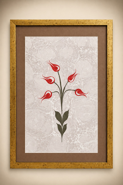 miceda art studio Ebru Sanatı Tablosu El Yapımı Çerçeveli Geleneksel Dekorati...
