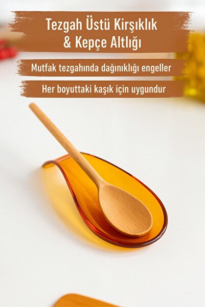 Twin Store Acrylic Honey Countertop Dirty Spoon Holder & Ladle Base