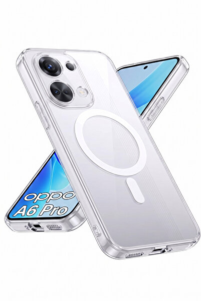 Rivor Oppo A6 Pro Uyumlu Kılıf Kamera Yükseltili Magsafe Şarj Özellikli Şeffa...