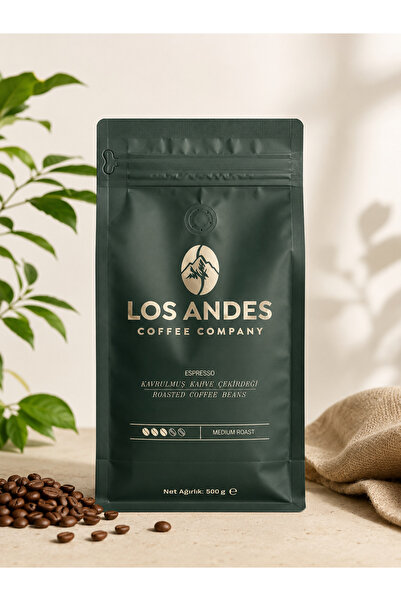 LOS ANDES قهوة إسبريسو أرابيكا ناعمة عالية الجودة 100%، حبوب قهوة 500 جرام