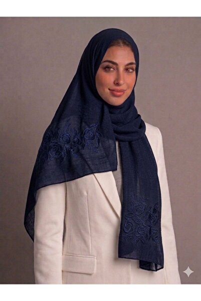 Veil Designer Boual dress with rose embroidery on both sides, Japanese fabric...