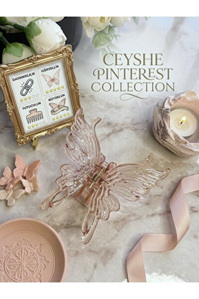 CeyShe دبوس شعر كبير شفاف مستورد من Pinterest Big Butterfly Limited |   إكسسو...